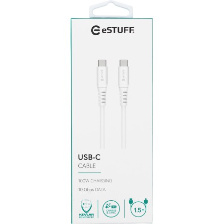eSTUFF USB-C - C Cable 1,5m White